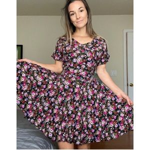 Vintage 90’s Grunge Floral Skater Dress